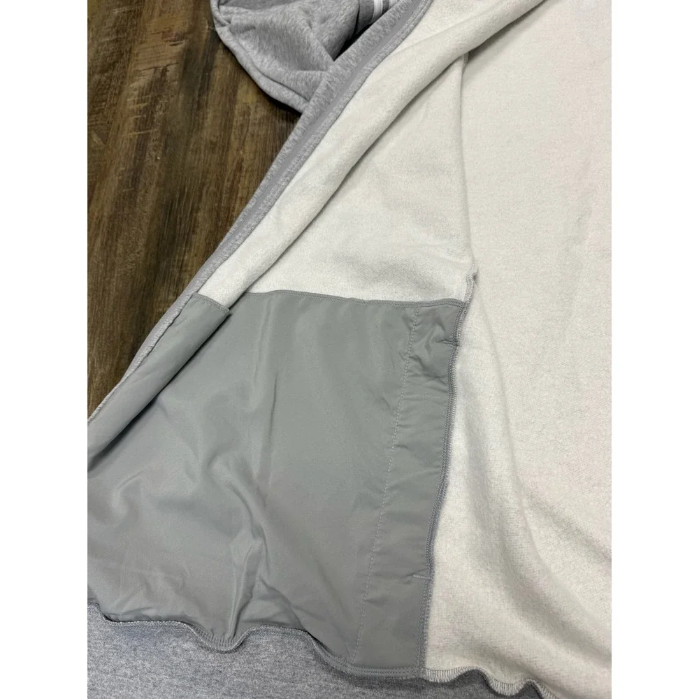 Adidas Mens Essentials 3-Stripes Full Zip Hoodie Grey IJ6479 4XLT Big and Tall